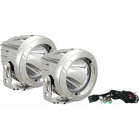 9149714 Optimus Round Chrome 1 10w LED 10 Degree Narrow 2 Light Kit